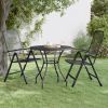 Patio Table Ø31.5"x28.3" Expanded Metal Mesh Anthracite