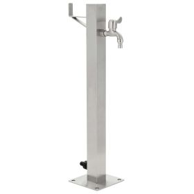 Garden Water Column Stainless Steel Square 25.5"