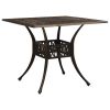 Patio Table Bronze 35.4"x35.4"x28.7" Cast Aluminum