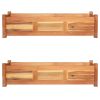 Garden Raised Beds 2 pcs Acacia Wood 39.4"x11.8"x9.8"