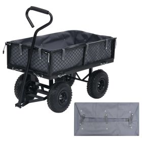 Garden Cart Liner Dark Gray 31.9"x16.1"x8.3" Fabric