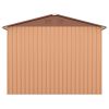 8' x 8' Outdoor Storage Shed, Metal Garden Shed with Double Sliding Doors, 4 Air Vents, Tool Storage House Shed for Yard, Patio, Lawn, Coffee