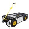 BIG Wagon Cart Garden cart trucks make it easier to transport firewood Yellow+Black Maximum static load is 880 lbs.