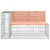 Patio Bench Gabion Design 48"x28"x25.8" Solid Wood Douglas