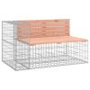 Patio Bench Gabion Design 48"x28"x25.8" Solid Wood Douglas