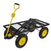 Big Wagon Cart Garden cart trucks make it easier to transport firewood Yellow+BlackB