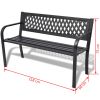 Patio Bench 46.5" Steel Black