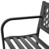 Patio Bench 46.5" Steel Black