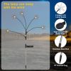 8 Pack Solar Swaying Garden Lights with Snowflakes, Solar Landscape Pathway Stake lights, Outdoor Christmas Lights Decor, Warm White