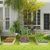 Raised Garden Bed with Planter Box and Trellis