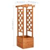 Trellis Planter with Arch 19.3"x15.4"x51.2" Firwood