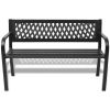 Patio Bench 46.5" Steel Black