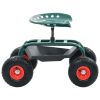 Rolling Garden Cart with Tool Tray Green 30.7"x17.5"x33.1"