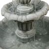 39.3inches Outdoor Concrete Floor Water Fountain with Submersible Electric Pump for Yard Patio Lawn Home Decor