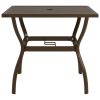 Patio Table Brown 32.1"x32.1"x28.3" Steel