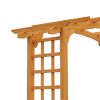 Outsunny 90in Wood Garden Arbor Arch with Trellis Wall for Climbing & Hanging Plants, Decor for Party, Weddings, Birthdays & Backyards