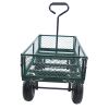 Wagon Cart Garden cart trucks make it easier to transport firewood (green)