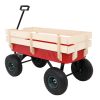 97x43x78cm Garden Iron Wood Four Wheel Garden Wagon RT