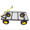 BIG Wagon Cart Garden cart trucks make it easier to transport firewood Yellow+Black Maximum static load is 880 lbs.