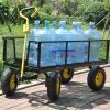 BIG Wagon Cart Garden cart trucks make it easier to transport firewood Yellow+Black Maximum static load is 880 lbs.