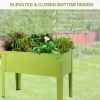 24.5 x 12.5 Inch Outdoor Elevated Garden Plant Stand Flower Bed Box