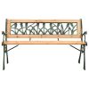 Patio Bench 48" Cast Iron and Solid Firwood