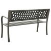 Patio Bench 49.2" Steel Gray