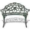 Patio Bench 39.4" Cast Aluminum Green