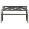 Patio Bench 49.2" Steel Gray