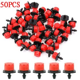 1pc Automatic Micro Drip Irrigation Watering System Kit Hose Home Garden & Adjustable Drippers Greenhouses Potted Grows (Model: 50pcs Red Dripper)