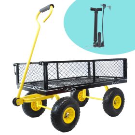 Wagon Cart Garden cart trucks make it easier to transport firewood (Color: as Pic)