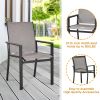 MEOOEM Patio Dining Chairs 2PCS Outdoor Metal Textilene Outdoor Dining Chairs; Durable for Lawn Garden Backyard Pool All Weather