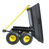 folding wagon  Poly Garden Dump Cart with Steel Frame and 10-in. Pneumatic Tires;  300-Pound Capacity