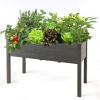 Wooden Raised Vegetable Garden Bed Elevated Grow Vegetable Planter