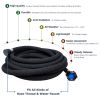 FLORIAX Heavy Duty Rubber Soaker Hose 1/2 inDripping Water Hose 70% Water Saving Perfect for Garden Flowers Beds