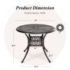 Backyard Patio Round Dining Bistro Table With Umbrella Hole