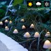 LED Solar Lights Outdoor Garden Waterproof Mushroom String Lawn Lamps Cute Fairy Light Landscape Lamp Path Yard Lawn Patio Decor