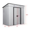 4 x 6 Ft Outdoor Metal Shed, Tool Storage House with Sliding Door and Vents, Backyard Garden Patio, Weatherproof