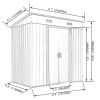 4 x 6 Ft Outdoor Metal Shed, Tool Storage House with Sliding Door and Vents, Backyard Garden Patio, Weatherproof