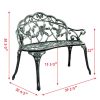 Aluminum Patio Outdoor Garden Bench Chair Loveseat Cast